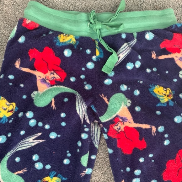 JUNIORS small - Disney Ariel Little Mermaid Fuzzy Pajama pants- SET OF 2 - Picture 3 of 10